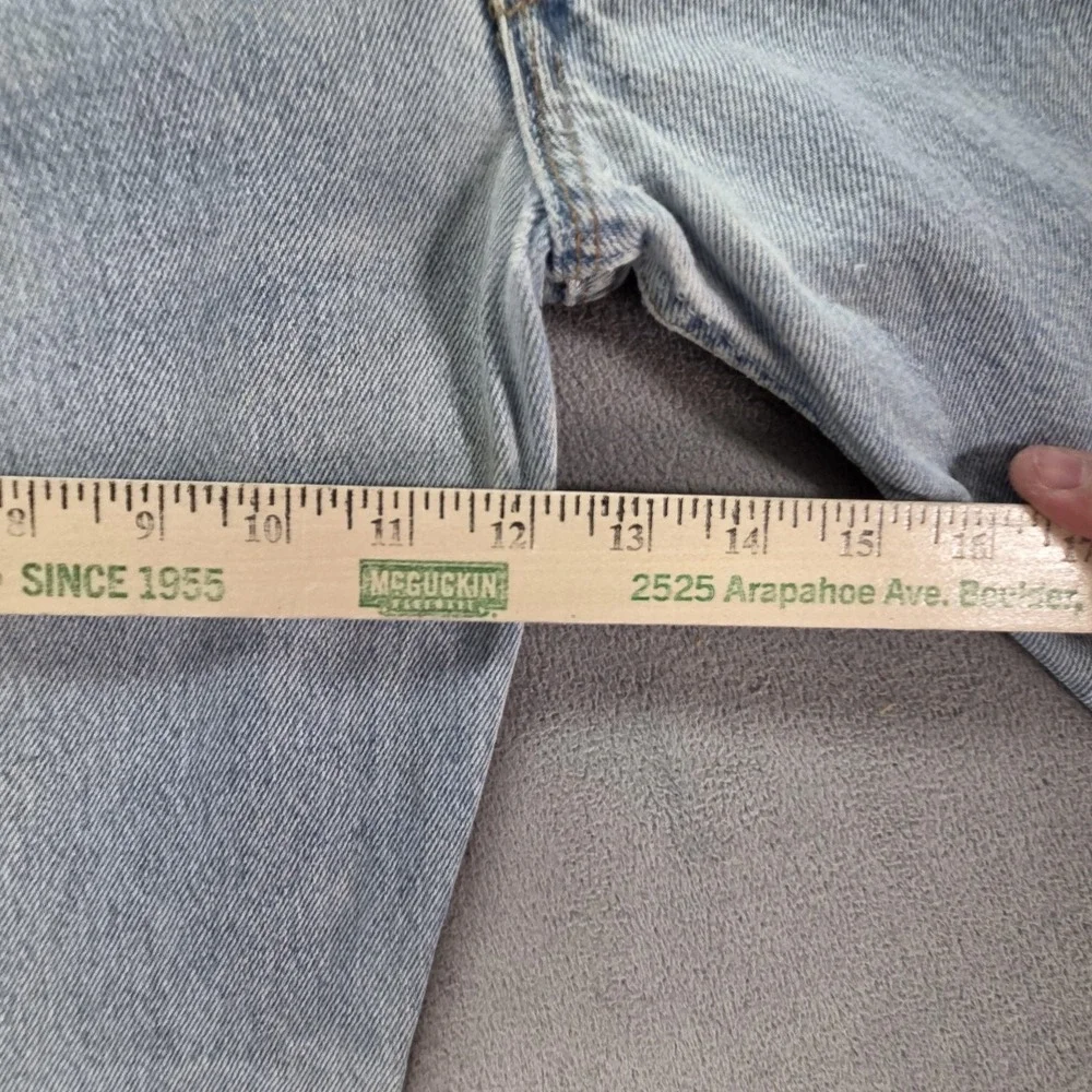VTG Levis 501 Jeans Mens Blue Light Wash Straight Button Fly Made USA Fits 36x25